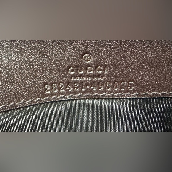 Gucci Guccissima Dark Chocolate Leather Continental Embossed GG Long Wallet - Picture 9 of 13